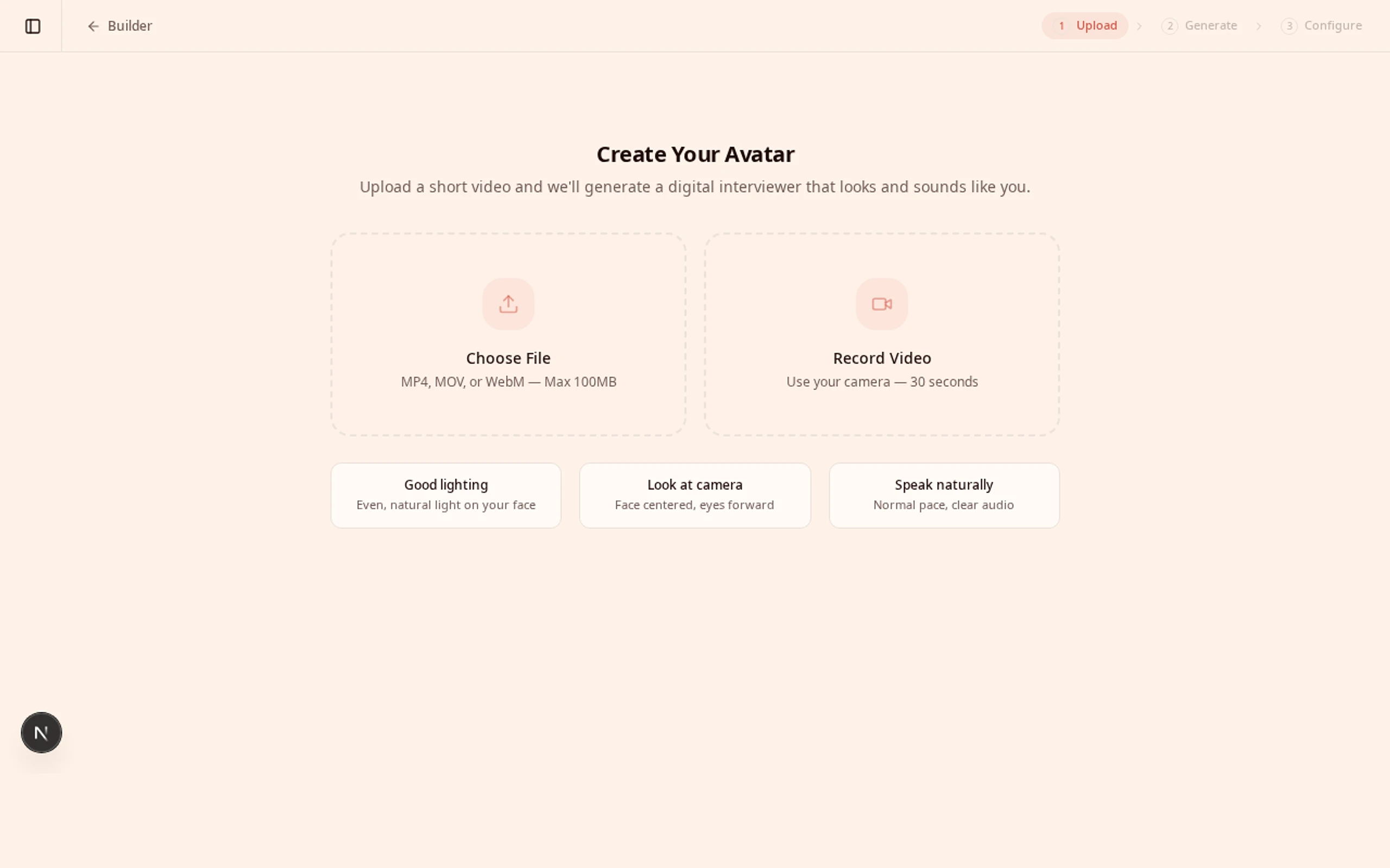 Design Your Interviewer — product screenshot
